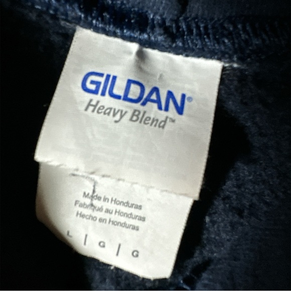 Denver Colorado Hoodie Navy Blue Graphic Sunset & Mountains Size Large - Picture 4 of 4